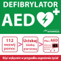 Tablica informacyjna AED, instrukcja podstawowa | Platforma Ratownicza