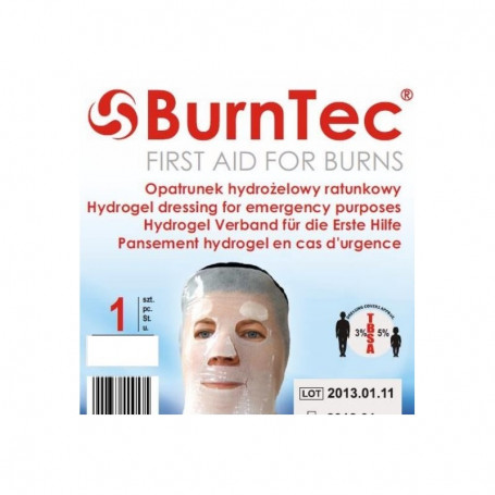 Hydrożel BurnTec, opatrunek na oparzenia twarzy 25x25