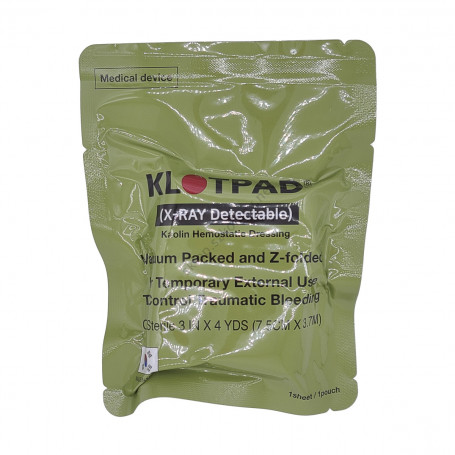 Opatrunek hemostatyczny, militarny KLOTPAD Z - FOLD