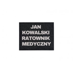 Plakietka - Imię Nazwisko Ratownik Medyczny –  8cm x 10cm