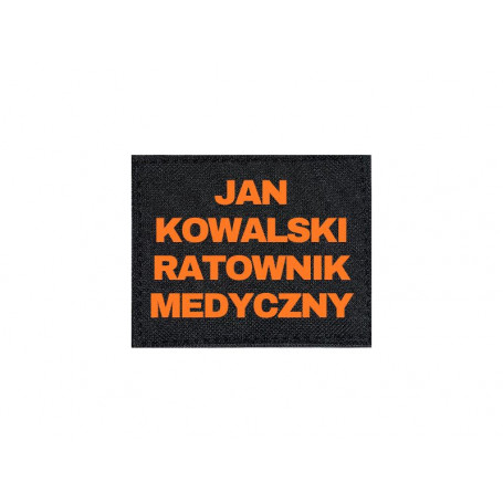 Plakietka - Imię Nazwisko Ratownik Medyczny –  8cm x 10cm