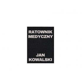 Plakietka - Ratownik Medyczny Imię Nazwisko –  14cm x 10cm