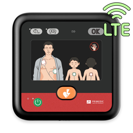 Defibrylator AED Primedic MyPad z ekranem, wersja 4G LTE