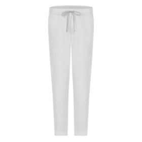 Damskie spodnie scrubs z prostymi nogawkami biały