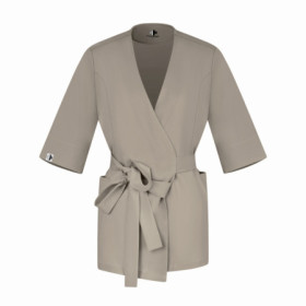 Damski top scrubs kimono beż