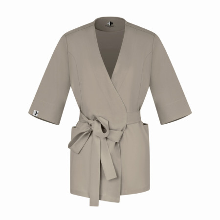Damski top scrubs kimono beż