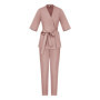 Damski komplet medyczny scrubs kimono róż