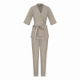 Damski komplet medyczny scrubs kimono beż