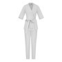 Damski komplet medyczny scrubs kimono biały