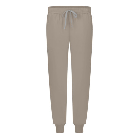 Damskie spodnie medyczne scrubs jogger beż