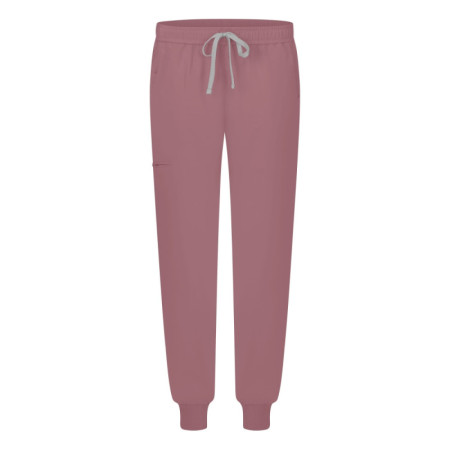 Damskie spodnie medyczne scrubs jogger róż