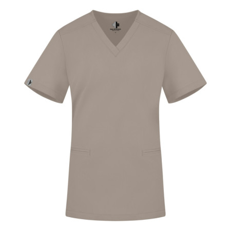 Damska bluza medyczna scrubs slim beż