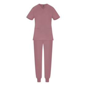 Damski komplet medyczny scrubs jogger róż