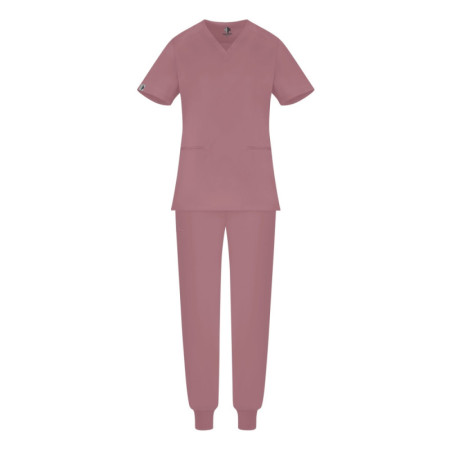 Damski komplet medyczny scrubs jogger róż