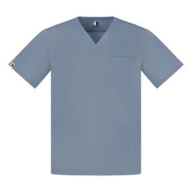 Męska bluza medyczna scrubs basic szaro-niebieski