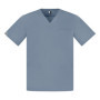 Męska bluza medyczna scrubs basic szaro-niebieski