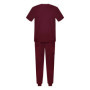 Męski komplet medyczny scrubs jogger bordo