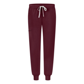 Męskie spodnie medyczne scrubs jogger bordo