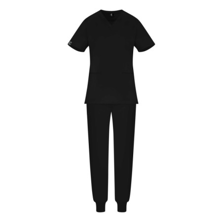 Damski komplet medyczny scrubs jogger czarny