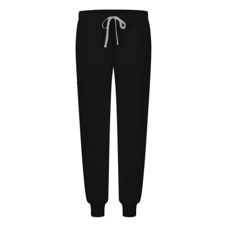 Damskie spodnie medyczne scrubs jogger czarny